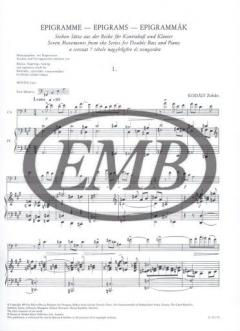 Epigrams von Zoltan Kodaly 