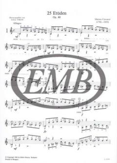 25 Studies For Guitar von Matteo Carcassi 