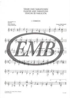 Dances And Variations von Girolamo Frescobaldi 