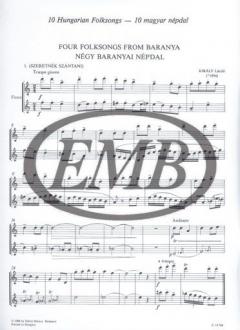 10 Hungarian Folksongs von Laszlo Kiraly 