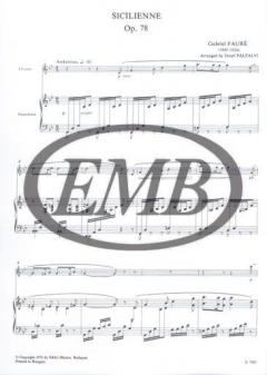 Sicilienne von Gabriel Fauré für Flöte und Klavier im Alle Noten Shop kaufen