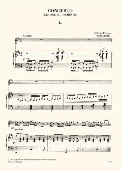Oboe Concerto von Frigyes Hidas im Alle Noten Shop kaufen