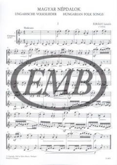 Hungarian Folksongs von Laszlo Kiraly 