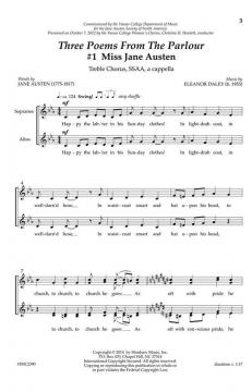 Three Poems From The Parlour von Eleanor Daley 