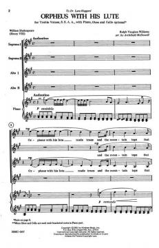 Orpheus With His Lute von Ralph Vaughan Williams 