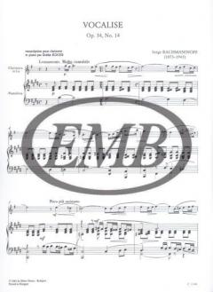 Vocalise op. 34, Nr. 14 von Sergei Rachmaninow 