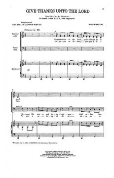 Give Thanks Unto The Lord von Ralph Manuel 