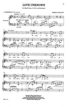 Love Unknown von Bob Chilcott 