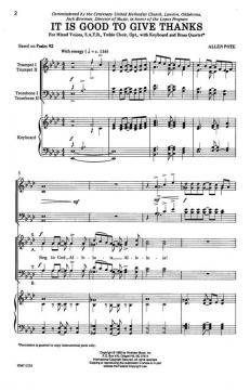 It Is Good To Give Thanks von Allen Pote 