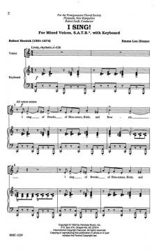 I Sing von Emma Lou Diemer 