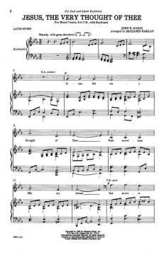 Jesus The Very Thought Of Thee von John Bacchus Dykes 