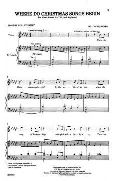 Where Do Christmas Songs Begin von Malcolm Archer 
