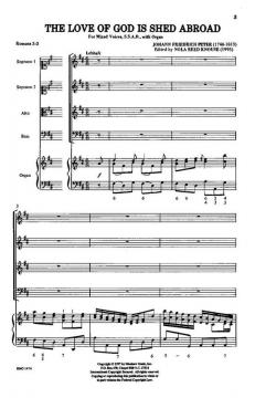 The Love Of God Is Shed Abroad von Johann Fr. PeterJohann Fr. PeterNola Reed Knouse 