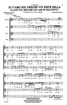 Io V'amo Sol Perche Voi Siete Bella von William Hawley 