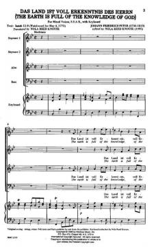 The Earth Is Full Of The Knowledge Of God von Johann Fr. PeterJohann Fr. PeterNola Reed Knouse 