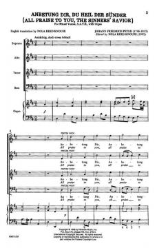 All Praise To You, The Sinners' Savior von Johann Fr. PeterJohann Fr. PeterNola Reed Knouse 