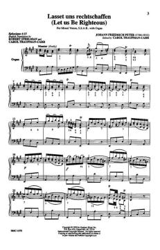Let Us Be Righteous (Lasset Uns Rechtschaffen) von Johann Fr. PeterJohann Fr. Peter 