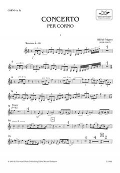 Horn Concerto von Frigyes Hidas für Horn und Klavier