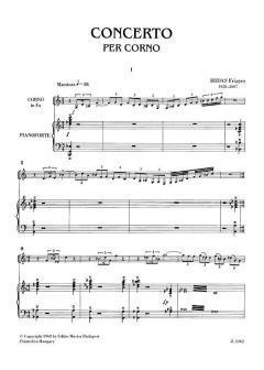 Horn Concerto von Frigyes Hidas für Horn und Klavier