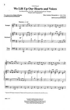 We Lift Up Our Hearts And Voices von Marc-Antoine Charpentier 