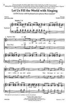 Let Us Fill The World With Singing von Mark Hayes 