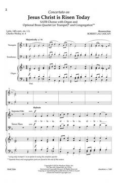 Concertato On Jesus Christ Is Risen Today von Robert Lau 