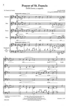 Prayer Of St Francis (Delgado Setting, A Cappella) von Allen Pote 