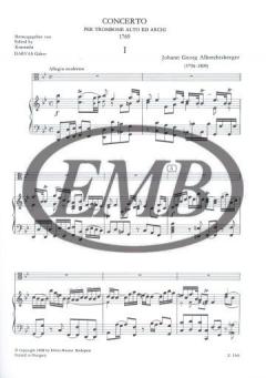 Concerto per trombone alto ed archi von Johann Georg Albrechtsberger 