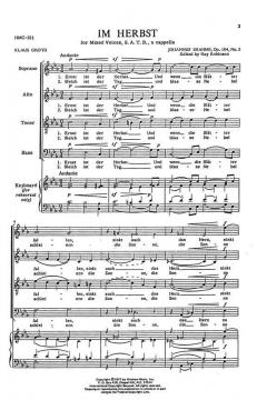 Im Herbst von Johannes Brahms 