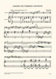 Trombone Concerto von Frigyes Hidas 