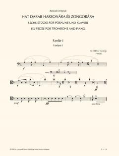 6 Pieces For Trombone And Piano von György Kurtag 