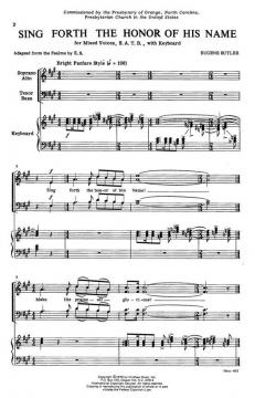 Sing Forth The Honor Of His Name von Eugene Butler 