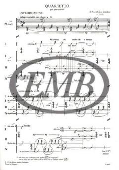 Quartetto per percussioni von Sandor Balassa im Alle Noten Shop kaufen (Partitur)