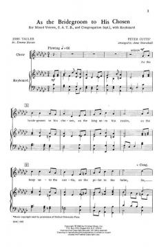 As The Bridegroom To His Chosen von Peter CuttsJane Marshall 