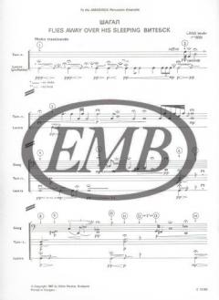 Chagall Flies Away Over his Sleeping Vitebsk von Istvan Lang 