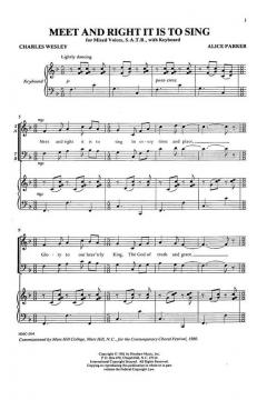 Meet And Right It Is To Sing von Alice Parker 