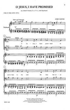 O Jesus, I Have Promised von John Carter 