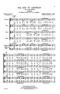 I'll Say It Anyway (Je Le Vous Dirai) von Pierre Certon 