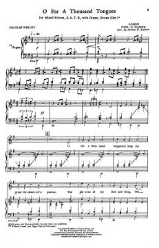 O For A Thousand Tongues von Carl G. Glaser 