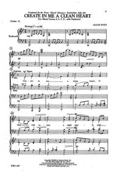 Create In Me A Clean Heart von Allen Pote 