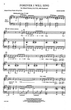 Forever I Will Sing von Mark Hayes 