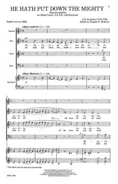 He Hath Put Down The Mighty von Giovanni Battista Pergolesi 
