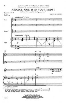 Rejoice! God Is In Your Midst von Sateren LelandSateren Leland 