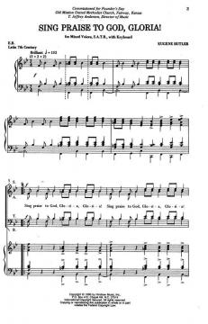 Sing Praise To God, Gloria ! von Eugene Butler 