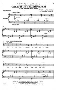 Great Is Thy Faithfulness von William M. Runyan 