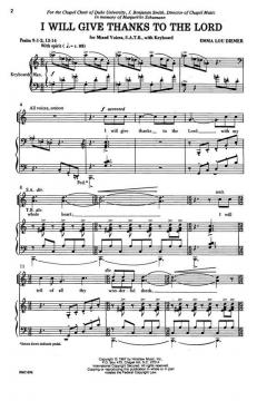 I Will Give Thanks To The Lord von Emma Lou Diemer 