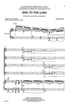 Sing To The Lord von Mark Hayes 