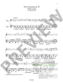 Duo Concertant e-Moll op. 25 von Mauro Giuliani 