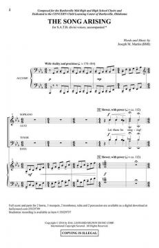The Song Arising von Joseph M. Martin 