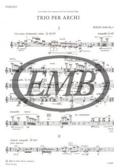 String Trio Op. 3 von Attila Bozay 